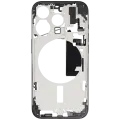 Mid-Frame Housing  W/ Small Parts For iPhone 15 Pro (EU / Global Version) (Used OEM Pull: Grade C) (Black Titanium)