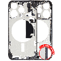 Mid-Frame Housing  W/ Small Parts For iPhone 15 Pro (EU / Global Version) (Used OEM Pull: Grade C) (Black Titanium)