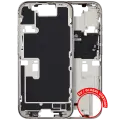 Mid-Frame Housing  W/ Small Parts For iPhone 16 Pro (EU / Global Version) (Used OEM Pull: Grade A) (White Titanium)