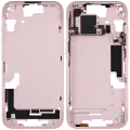 Mid-Frame Housing  W/ Small Parts For iPhone 15 (US Version) (Used OEM Pull: Grade B) (Pink)