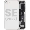Back Housing W/ Charging Port Flex and Small Components Pre-Installed For iPhoneone SE (2022) (Used OEM Pull: Grade C) (Starlight)
