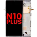 LCD Assembly With Frame (Without Finger Print Sensor) For Samsung Galaxy Note 10 Plus (Aftermarket Plus: Incell) (Aura Glow / Silver)