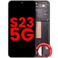 OLED Assembly With Frame For Samsung Galaxy S23 5G (US & International) (Aftermarket Plus) (Phantom Black)