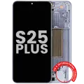OLED Assembly With Frame For Samsung Galaxy S25 Plus 5G (US & International Version) (Used OEM Pull : Grade B) (Ice Blue)