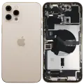 Back Housing W/ Charging Port Flex & Small Parts  For iPhone 12 Pro Max (US Version) (Used OEM Pull: Grade B) (Gold)