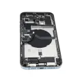 Back Housing W/ Charging Port Flex & Small Parts  For iPhone 12 Pro Max (US Version) (Used OEM Pull: Grade B) (Pacific Blue)