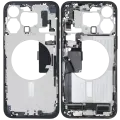 Mid-Frame Housing  W/ Charging Port Flex & Small Parts  For iPhone 15 Pro Max (US Version) (Used OEM Pull: Grade A) (Blue Titanium)