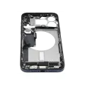 Mid-Frame Housing  W/ Charging Port Flex & Small Parts  For iPhone 15 Pro Max (US Version) (Used OEM Pull: Grade A) (Blue Titanium)