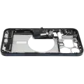 Mid-Frame Housing  W/ Charging Port Flex & Small Parts  For iPhone 15 Pro Max (US Version) (Used OEM Pull: Grade B) (Blue Titanium)