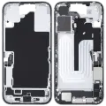 Mid-Frame Housing  W/ Charging Port Flex & Small Parts For iPhone 16 (US Version) (Used OEM Pull: Grade B) (White)