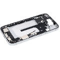 Mid-Frame Housing  W/ Charging Port Flex & Small Parts For iPhone 16 (US Version) (Used OEM Pull: Grade B) (White)