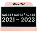 Complete LCD Display Assembly For iMac 24" A2874 / A2873 (2023) / A2438 (2021)  (LG204A-215 LM235UH1 SDD1) (Used OEM Pull: Grade A) （Small Camera hole）(Pink)
