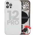 Back Housing W/ Charging Port Flex & Small Parts  For iPhone 12 Pro (US Version) (Used OEM Pull: Grade A) (Silver)