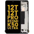 OLED Assembly With Frame For Xiaomi 12T / 12T Pro / Redmi K50 Ultra (Refurbished) (Black)