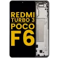 OLED Assembly With Frame For Xiaomi Redmi Turbo 3 / Xiaomi Poco F6 (Refurbished) (Black)