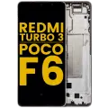 OLED Assembly With Frame For Xiaomi Redmi Turbo 3 / Xiaomi Poco F6 (Refurbished) (Titanium color)